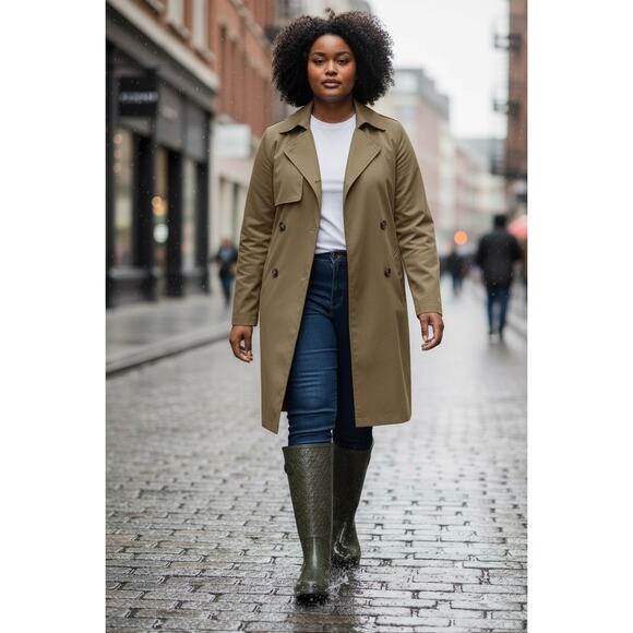 Coach FG1876 Signature Embossed Lace Up Rain Boot Size 7B - Picture 9 of 10